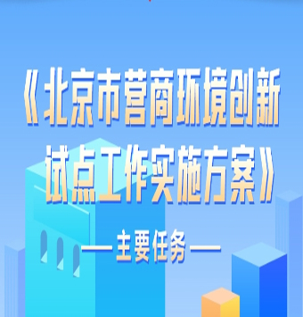 图解：《北京市营商环境创新试点工作实施方案》主要任务